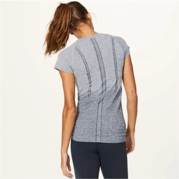 Lululemon 6 Swiftly Tech T-Shirt Tee Shirt Short Sleeve Rare Gray Ombré running - Picture 3 of 10